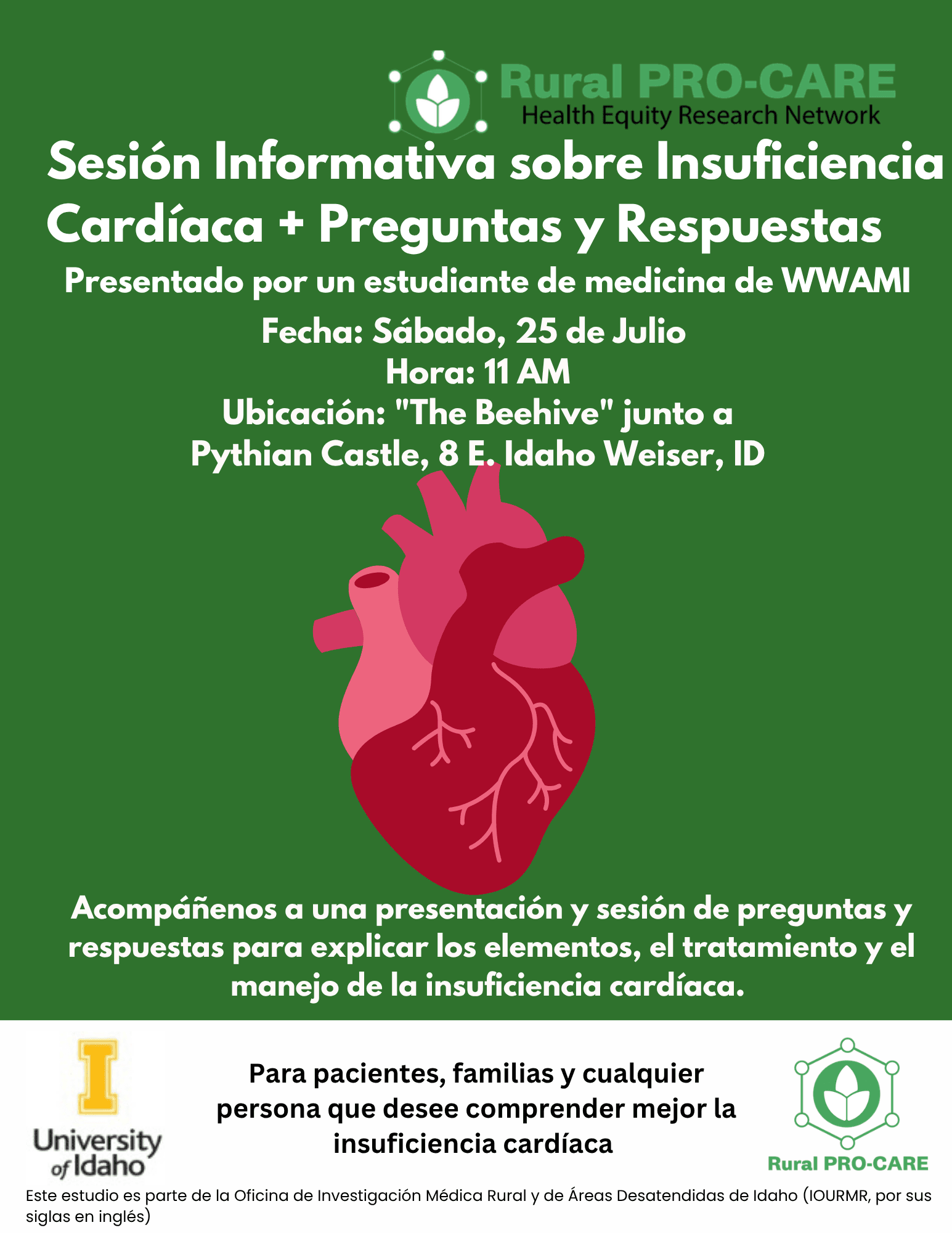 Sesión informativa sobre la Insuficiencia Cardíaca + Preguntas y Respuestas